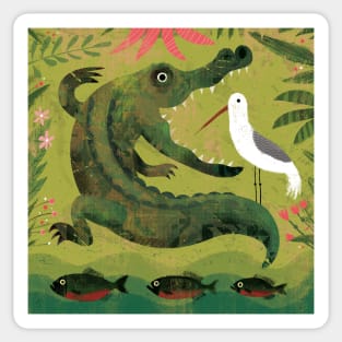 Alligator, Bird and Fish Sticker